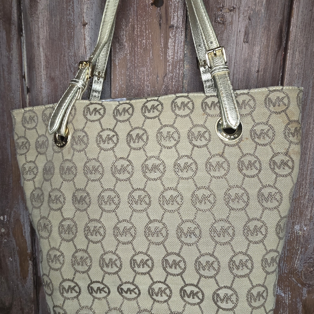 Michael Kors Gold and Tan Women's Tote Bag
